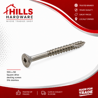 10g x 50mm SS304 T17 Decking Screws SQ2