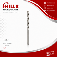 1/8" HSS Jobber 3.18mm 3pk