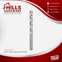 6.5mm HSS Jobber Drill Bit 2pk