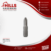 Sheffield PH2 X 25mm Phillips Insert Bits Pk10